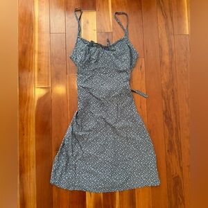 Brandy Melville Navy Floral Smocked Dress New with Tags